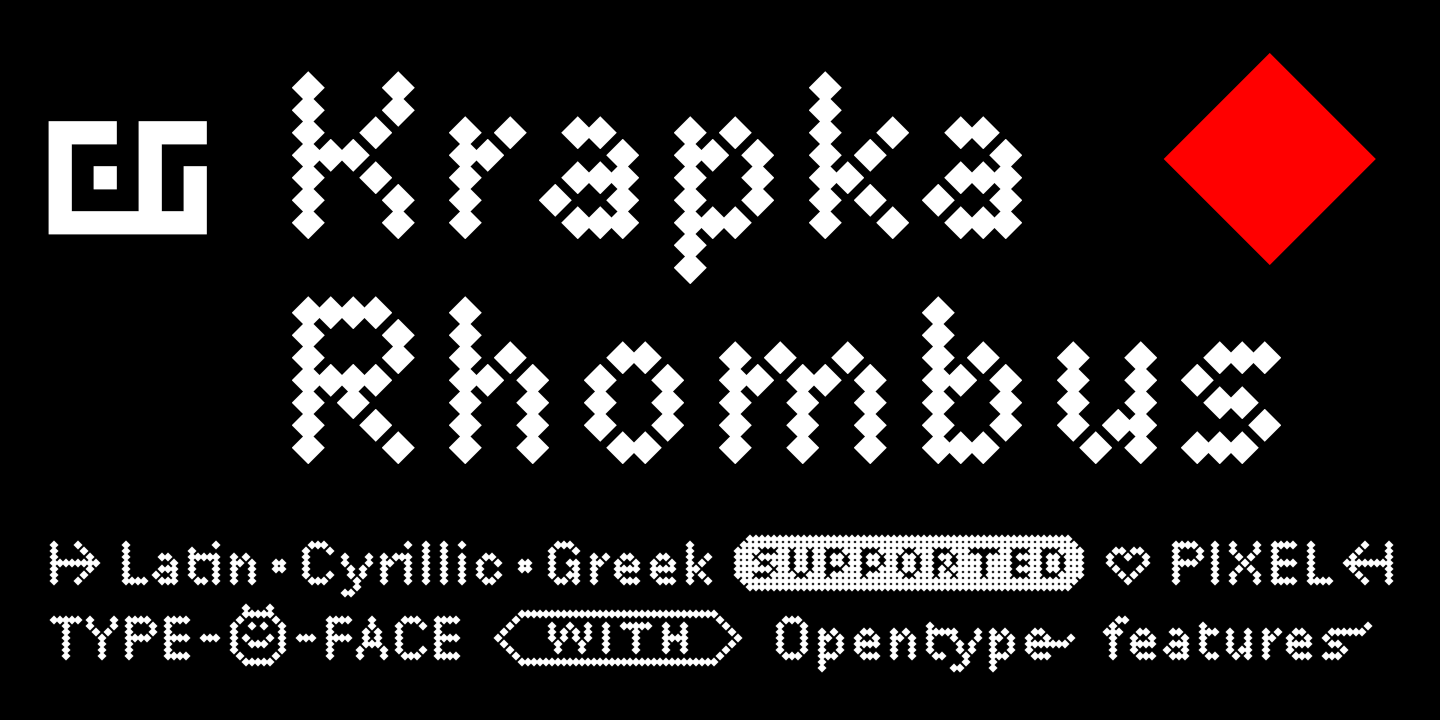 DR Krapka Rhombus Thin Font preview